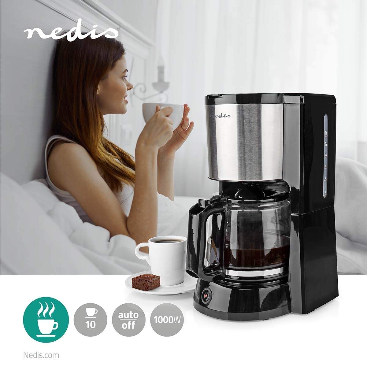Alternativ bild 1 för Nedis KACM260EBK coffee maker