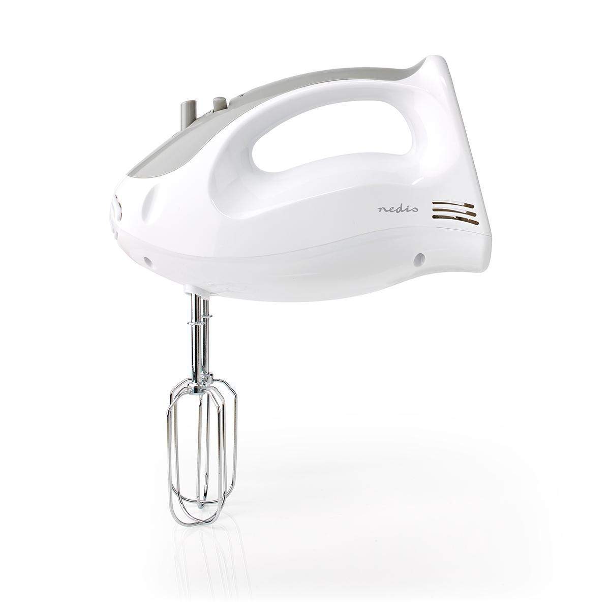Hand Mixer | 200 W | 5-hastighedsindstilling | Turbofunktion | 2 dejkroge / 2 piskeris | Grå / Hvid billede