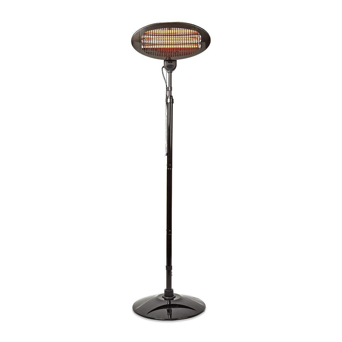 Terrassevarmer | 2000 W | 3 Varmeindstillinger | Fald over beskyttelse | IP34 | Sort