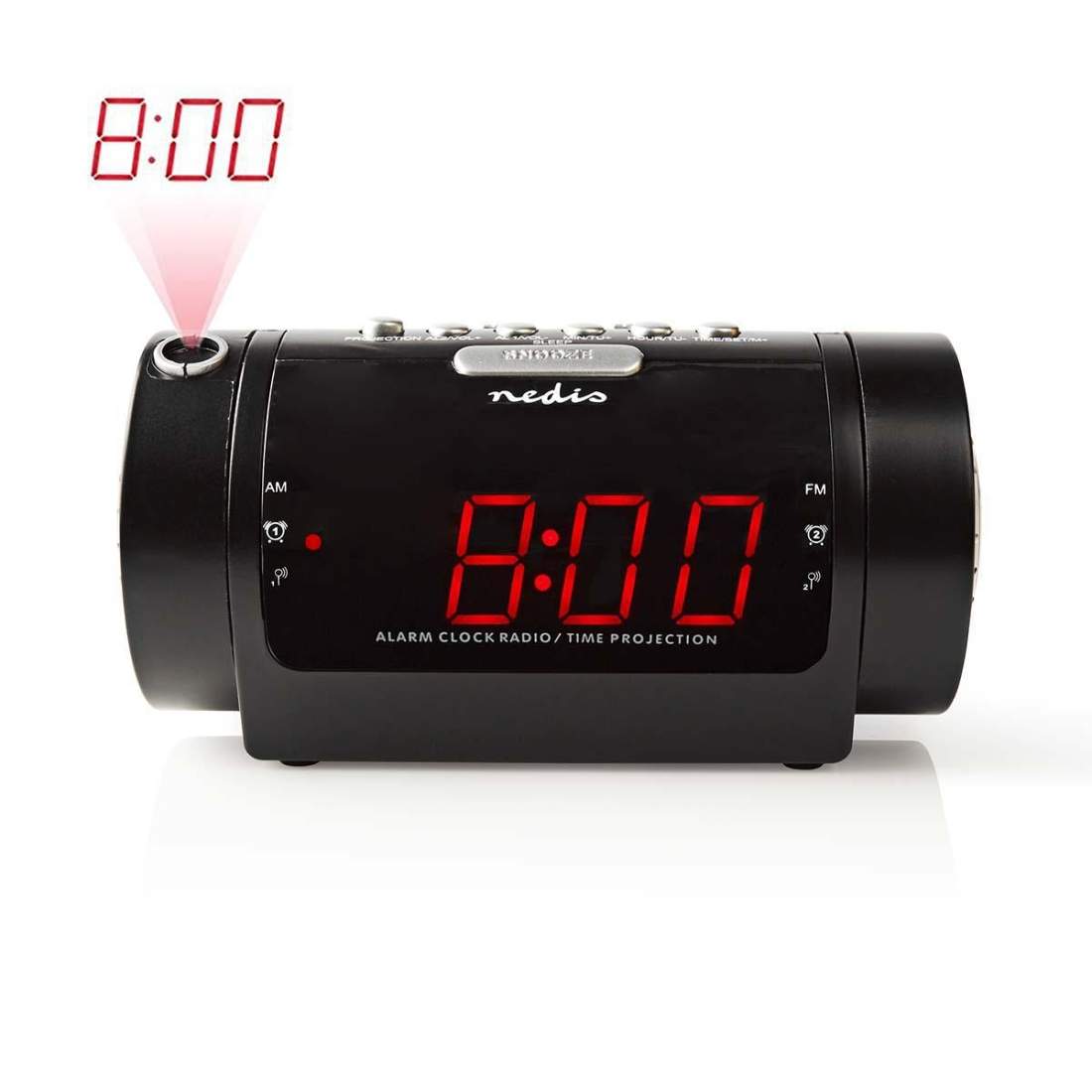 Digital klockradio LED Display Tidsprojektion AM / FM Snooze-funktion Sov timer Antal alarm: 2 Svart | Hem & Hobby - Hem & Hushåll - Kök - Köksredskap - Lock | Pryloteket