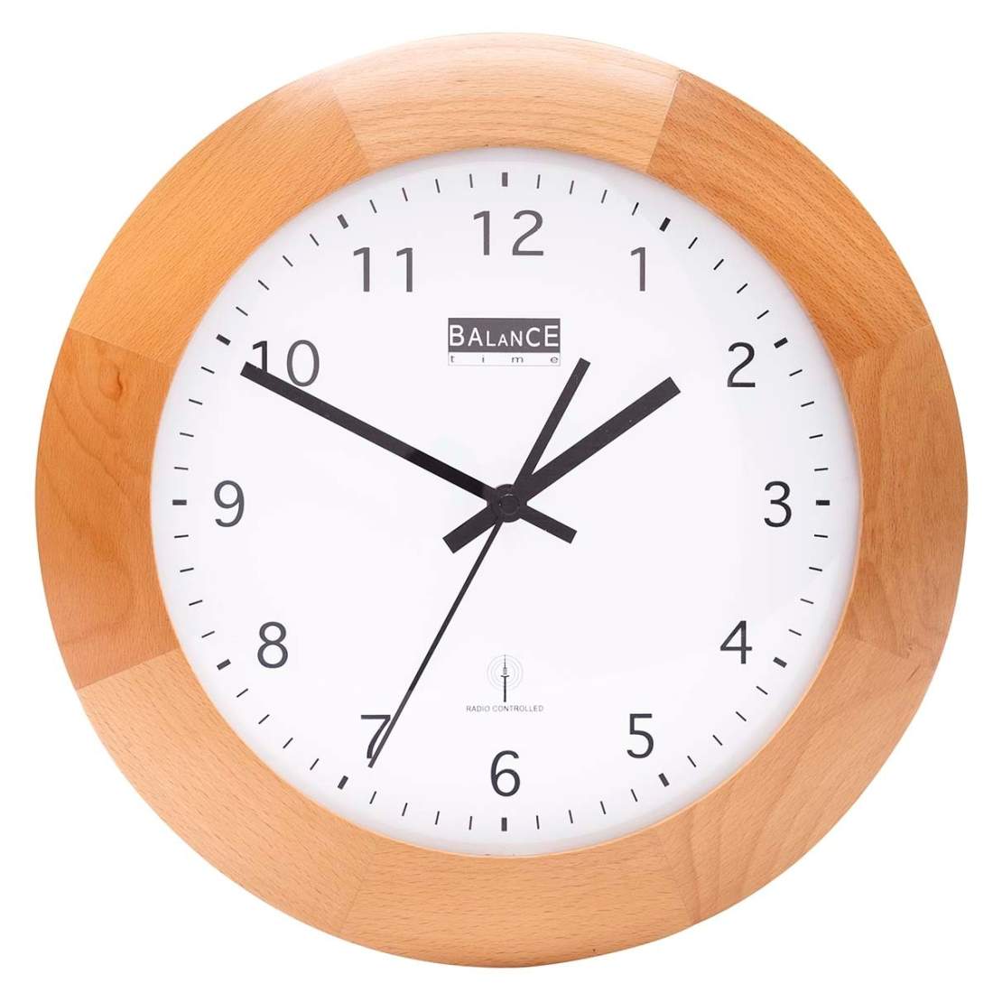 Radiokontrollerad Väggklocka 32 cm Analog Brun/Vit | Hem & Hobby - Hem & Hushåll - Inredning & Dekoration - Bords- & Väggdekoration - Väggklockor | Pryloteket