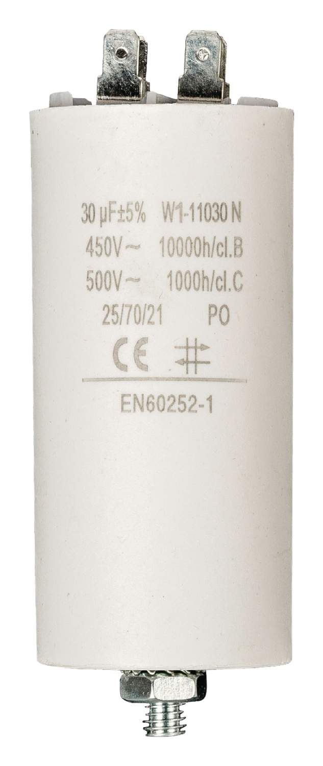 Kondensator 450V + Jordet 30.0uf / 450 v + Aarde