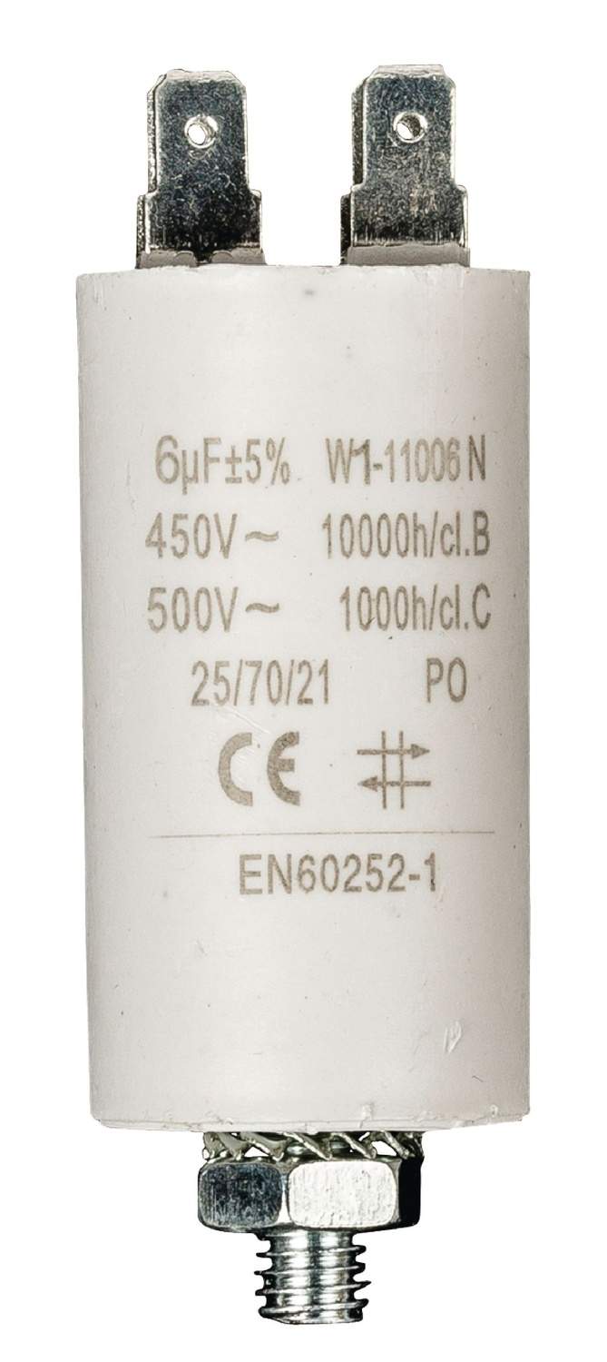 Kondensator 450V + Jordet 6.0uf / 450 v + Aarde
