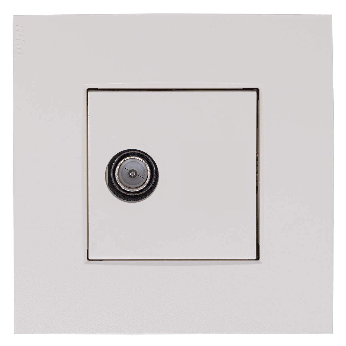 EDB02 CN Coax TV socket ,incl. central plate and cover 9010 Niko ,Telenet /VOO