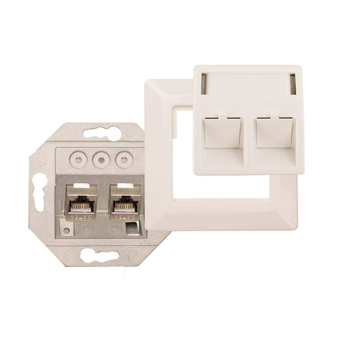 IDC 1000M2 2-port data wall box CAT6A - white | Elektronik - Tillbehör Mobil & Surfplatta - Skärmskydd - LG | Pryloteket