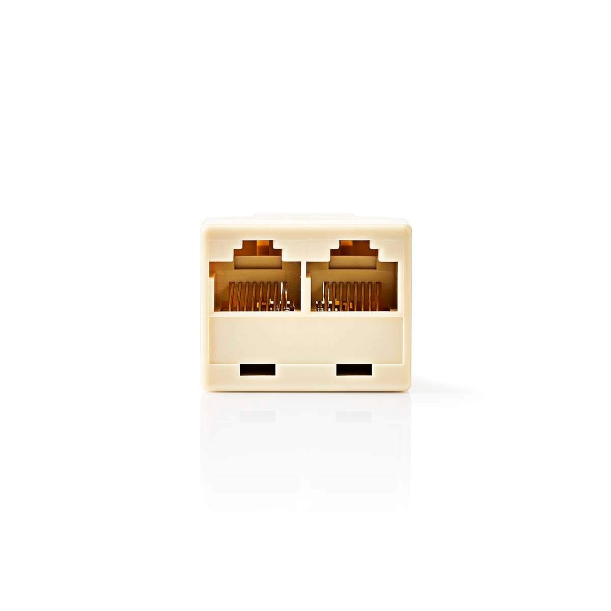 Televerkko Jakaja | RJ45 Naaras | 2x RJ45 Female | Niklattu | Valkea | PVC | Laatikko