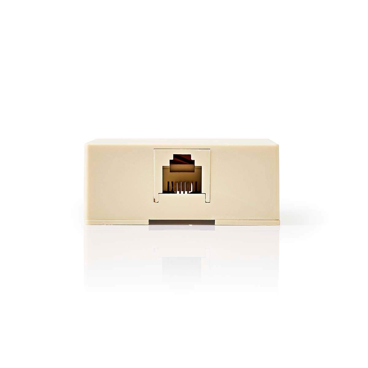 Telecom Wall Box | Tilslutnings Type: RJ11 | RJ11 Hunstik | RJ11 Hunstik | Lige | PVC | Elfenben