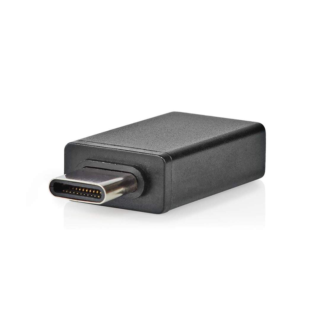 USB-C™ Adapter USB 3.2 Gen 1 USB-C™ Hane USB-A Hona 5 Gbps OTG Rund Nickelplaterad Svart Låda | Elektronik - Kablar & Adaptrar - Adaptrar & Signalomvandlare - USB | Pryloteket