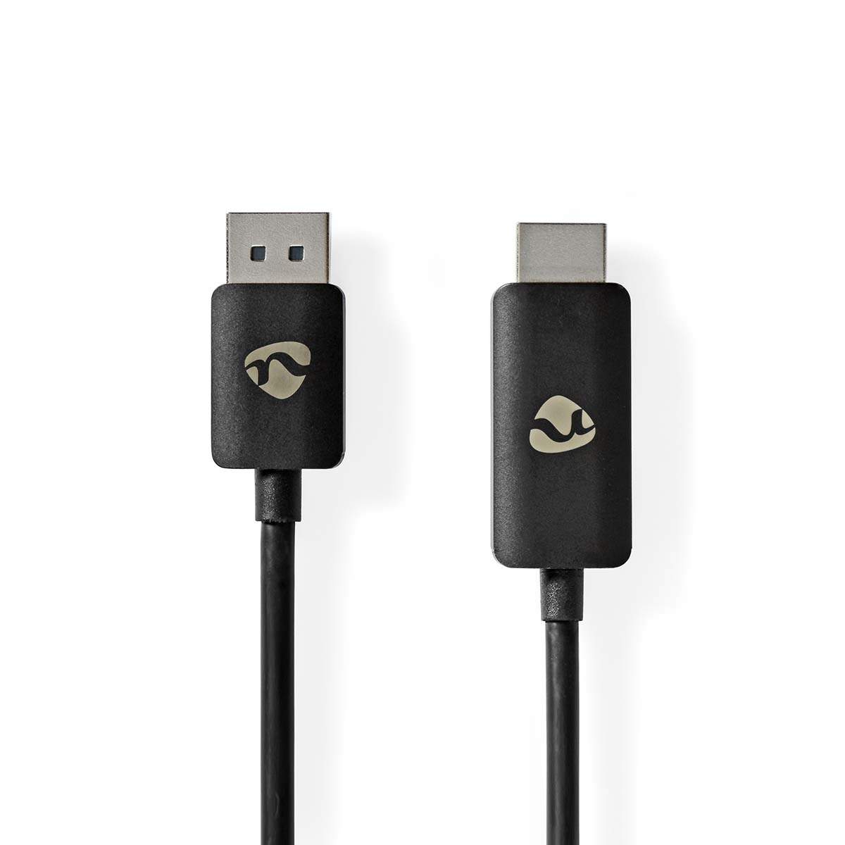 Nedis - DisplayPort adapter | DisplayPort Han | HDMI™ Stik | 8K@30Hz | Nikkelplateret | Lige | 1.80 m | Runde | TPE | PVC | Sort | Box - CCGB37108BK18