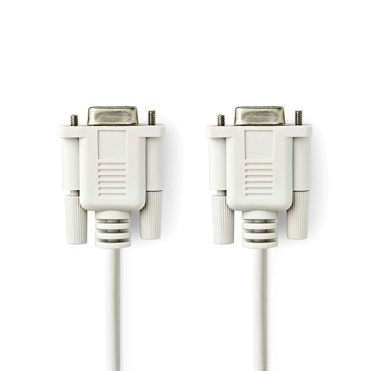 Nedis Nulmodemkabel | D-SUB 9-Pin hun | D-SUB 9-Pin hun | Nikkelplateret | 2.00 m | Runde | PVC | Elfenben | Label