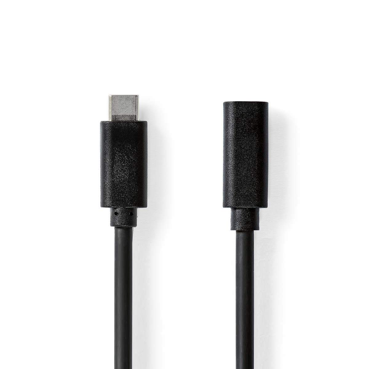 USB-kabel | USB 3.2 Gen 1 | USB-C™ Han | USB-C™ Hun | 4K@60Hz | 5 Gbps | Nikkelplateret | 2.00 m | Runde | PVC | Sort | Box billede