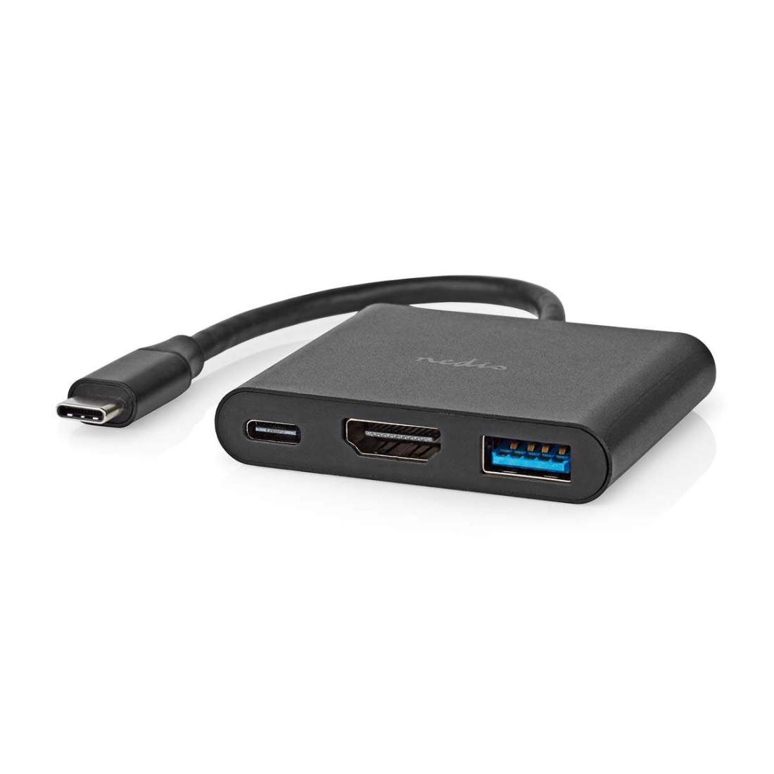 USB Multi-Port Adapter USB 3.2 Gen 1 USB-C™ Hane HDMI™ Utgång / USB-A Hona / USB-C™ Hona 5 Gbps 0.10 m Rund Nickel | Elektronik - Kablar & Adaptrar - Adaptrar & Signalomvandlare - USB | Pryloteket