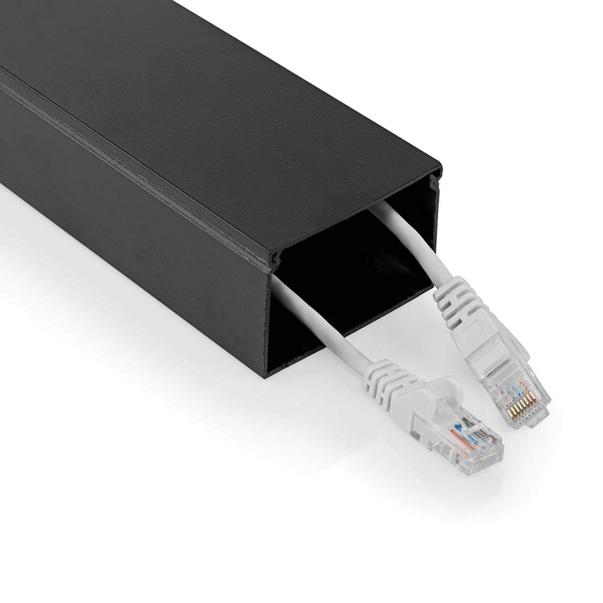 Nedis - Kabel Management | Kanal | 1 stk. | Maksimal tykkelse på kabel: 40 mm | Aluminium | Sort - CMDT6040BK110