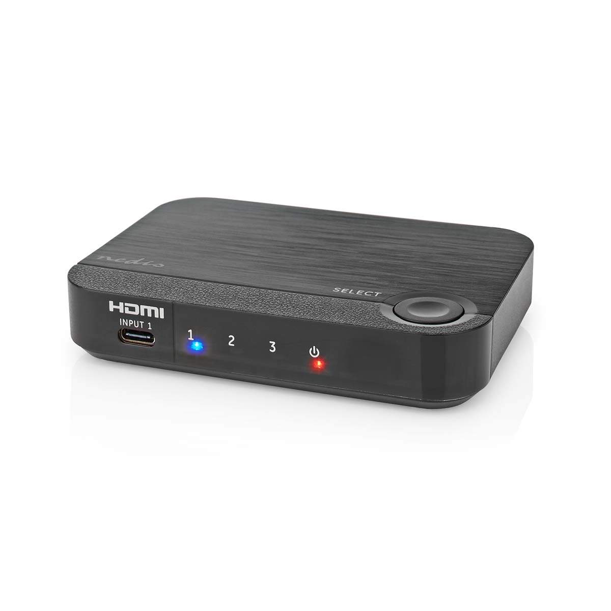 HDMI ™ Converter | 1x USB-C™ / 2x HDMI ™ -indgang | 1x HDMI™ Output | 1-vejs | 4K@60Hz | 18 Gbps | ABS | Antracit