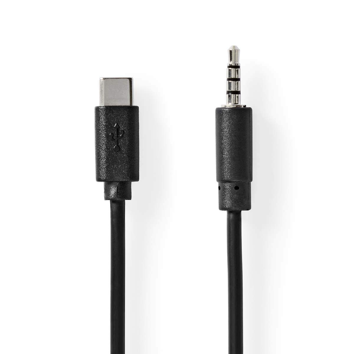 USB-C™ Adapter USB 2.0 USB-C™ Hane 3.5 mm Hane 1.00 m Rund Nickelplaterad PVC Svart Låda | Elektronik - Ljud & Bild - Högtalare | Pryloteket