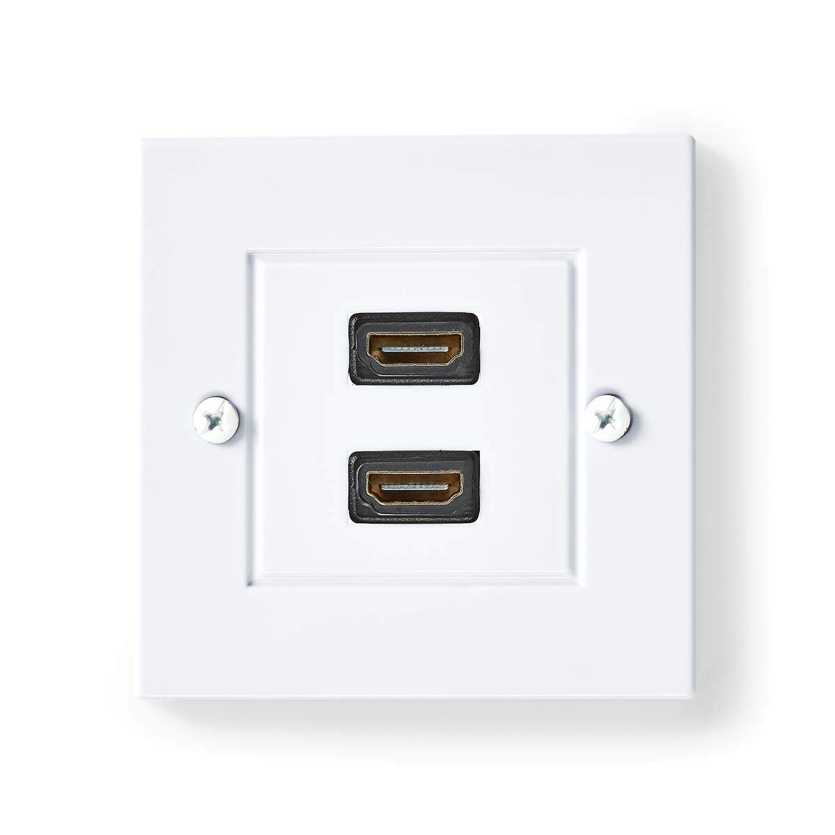 HDMI™ Vægboks | 2x HDMI™ Female | 4K@60Hz | HDMI™ Hun | Sort | 18 Gbps | Guldplateret | Konvolut