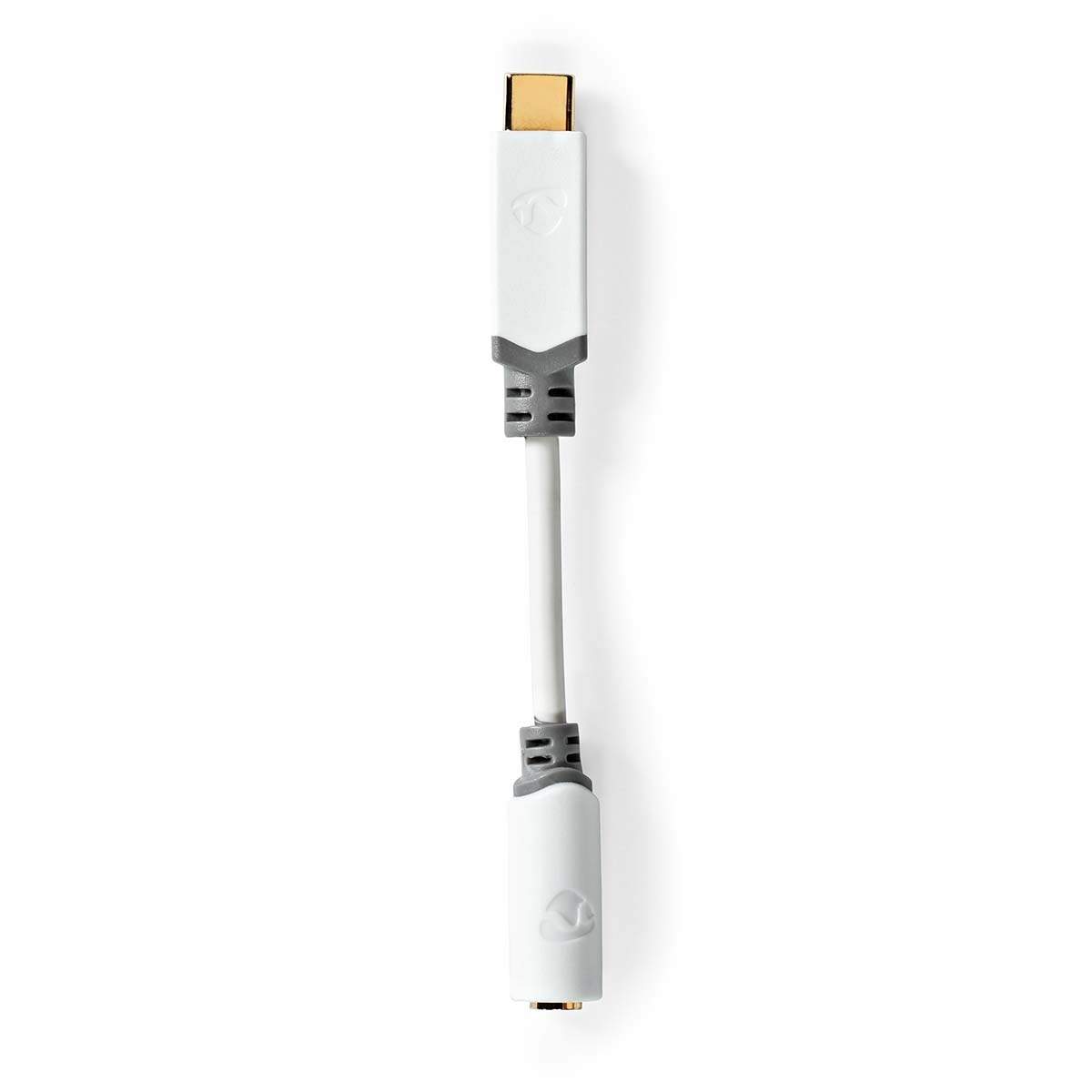 Nedis - USB-C™ Adapter | USB 2.0 | USB-C™ Han | 3.5 mm Hunstik | 0.10 m | Runde | Guldplateret | PVC | Hvid | Box - CCBW65950WT01