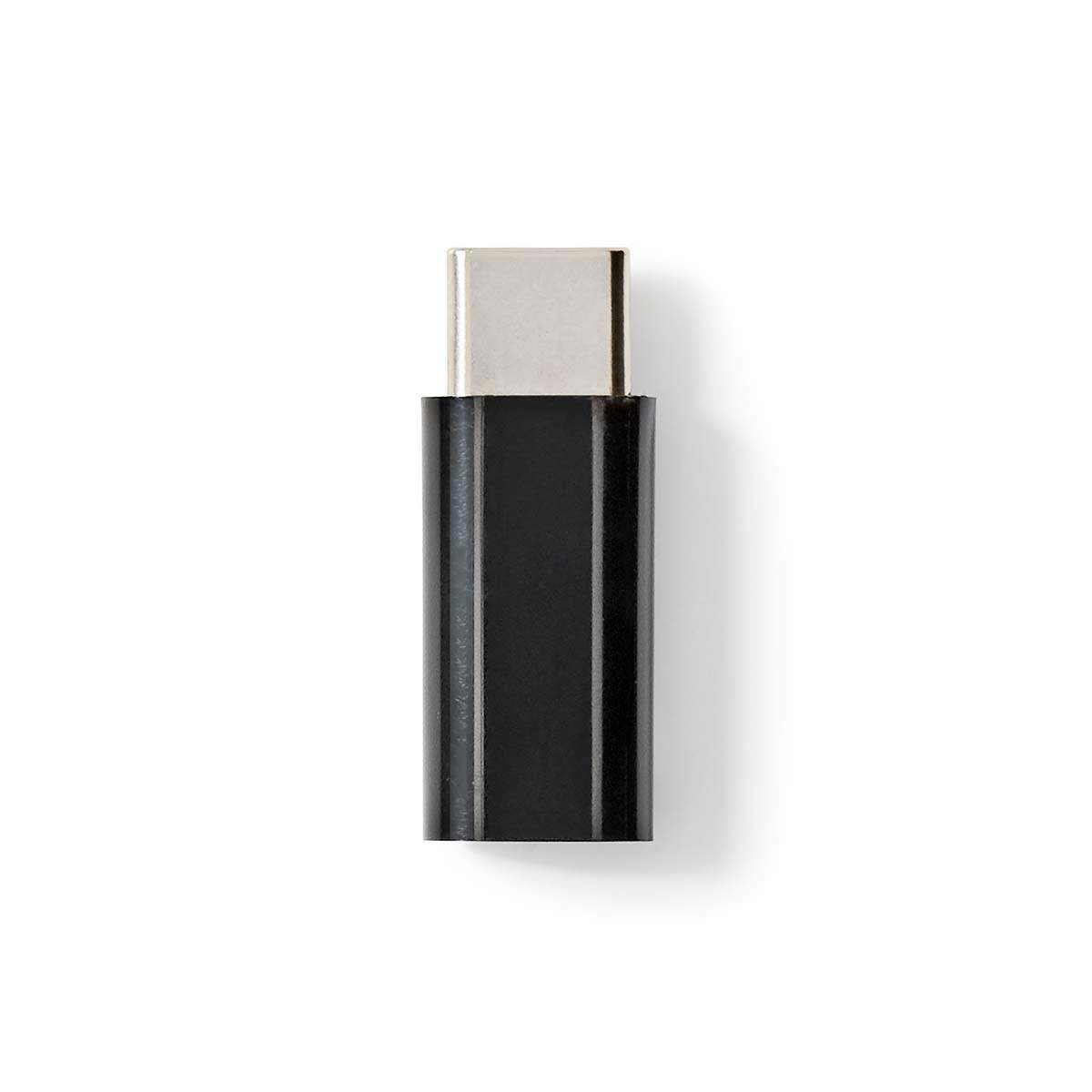 Nedis USB-C™ Adapter | USB 2.0 | USB-C™ Han | USB Micro-B Hun | 480 Mbps | Runde | Nikkelplateret | Sort | Box