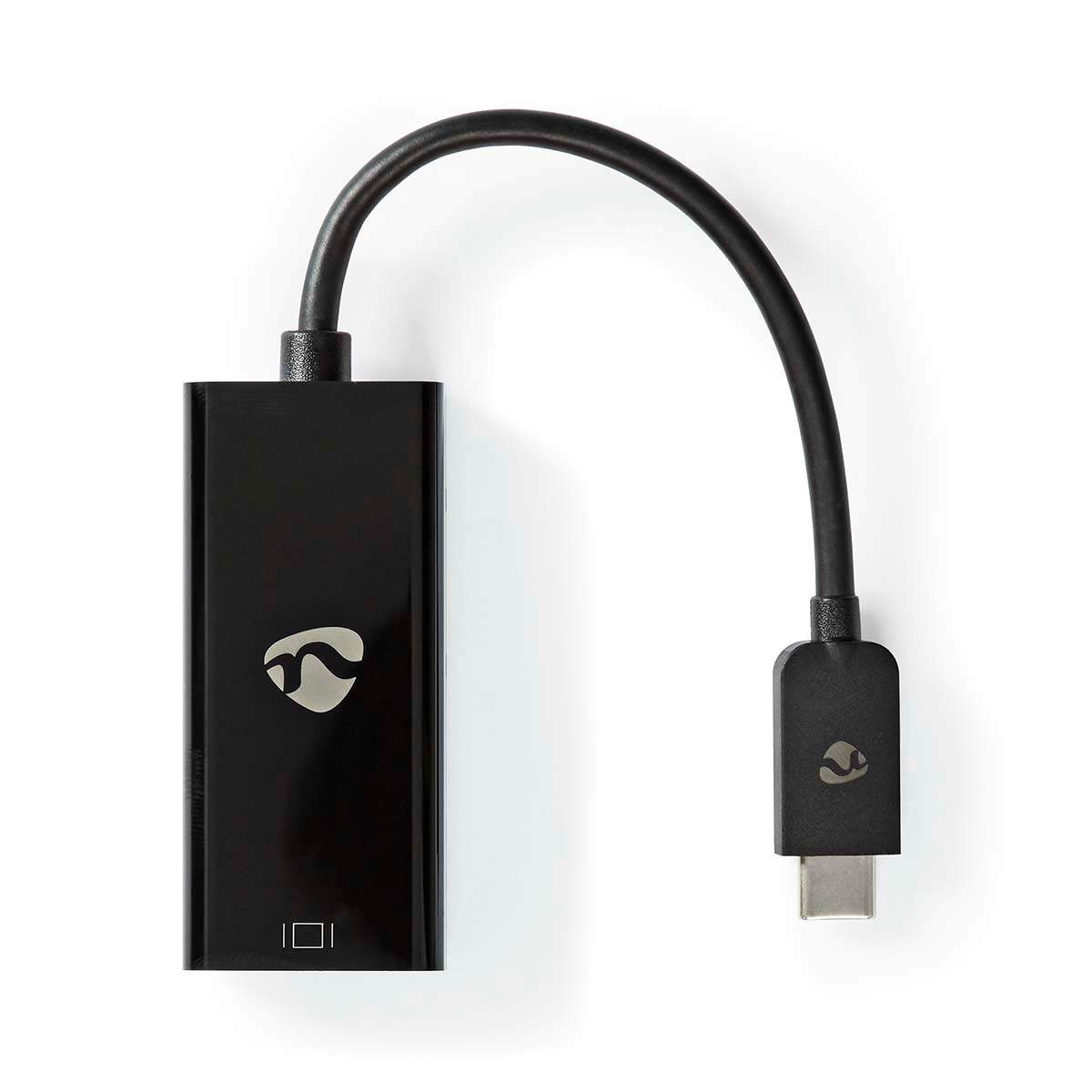 USB-C™ Adapter | USB 3.2 Gen 1 | USB-C™ Han | Mini DisplayPort Hunstik | 8K@60Hz | 0.20 m | Runde | Nikkelplateret | PVC | Sort