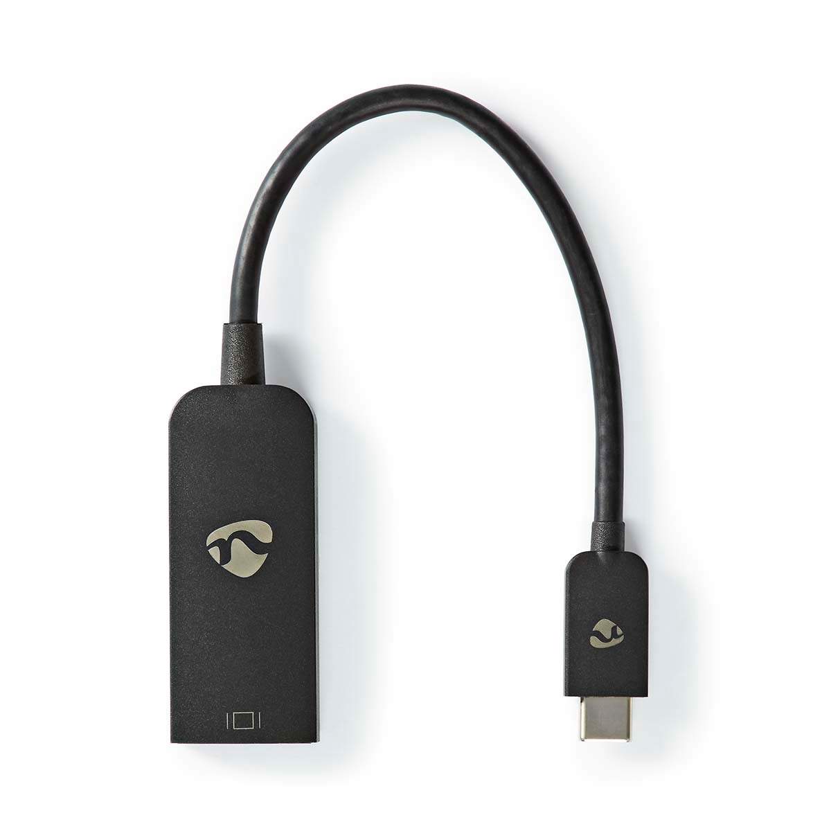 Nedis - USB-C™ Adapter | USB 3.2 Gen 1 | USB-C™ Han | DisplayPort Hun | 8K@30Hz | 0.20 m | Runde | Nikkelplateret | PVC | Sort | Box - CCGB64353BK02