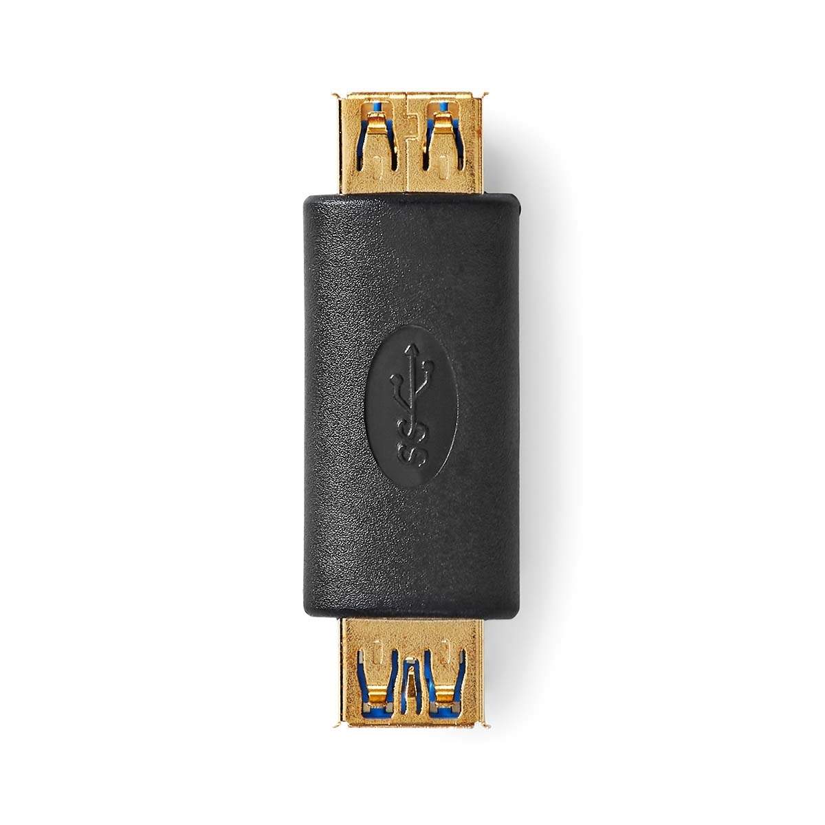 USB-A Adapter USB 3.2 Gen 1 USB-A Hona USB-A Hona 5 Gbps Rund Guldplaterad Antracit Låda | Elektronik - Kablar & Adaptrar - Kablar | Pryloteket
