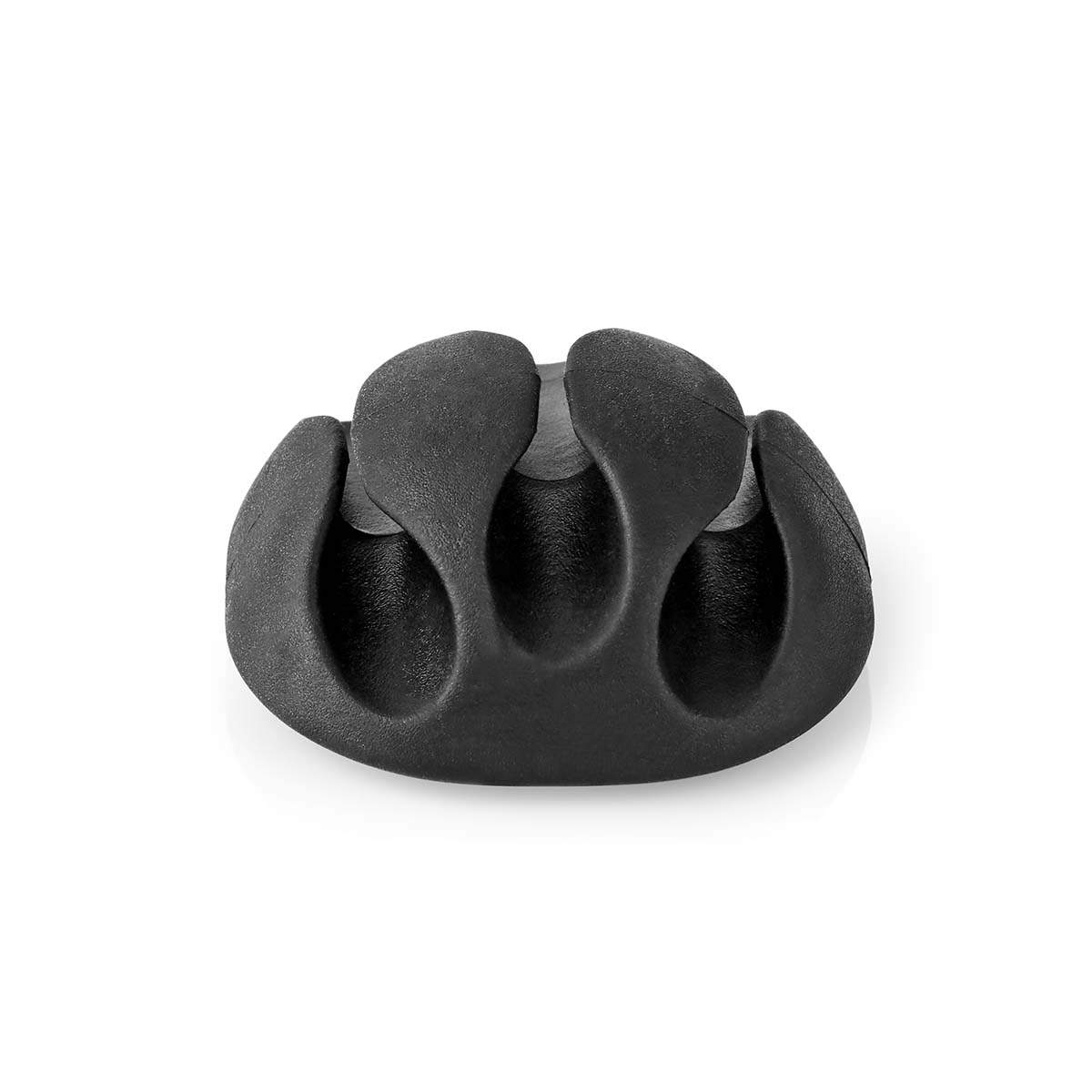 Kabel Management | Kabelklips | Klik og Go | 4 stk. | Antal slots: 3 Pladser | Maksimal tykkelse på kabel: 5.3 mm | TPE | Sort billede