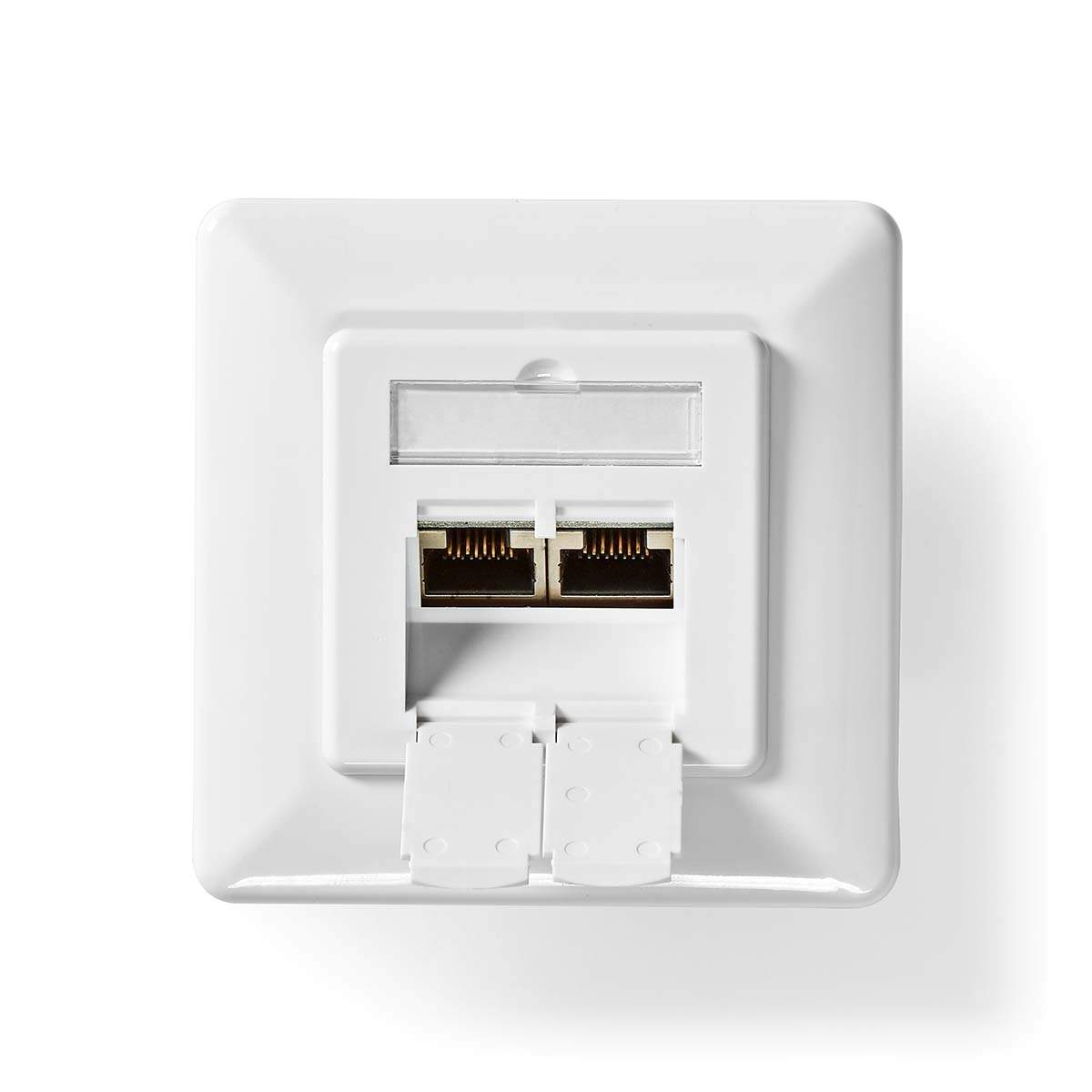 Netværksvægboks | In-wall | 2-Port port(s) | CAT6 | Lige | Hun | Guldplateret | PVC | Hvid | Konvolut