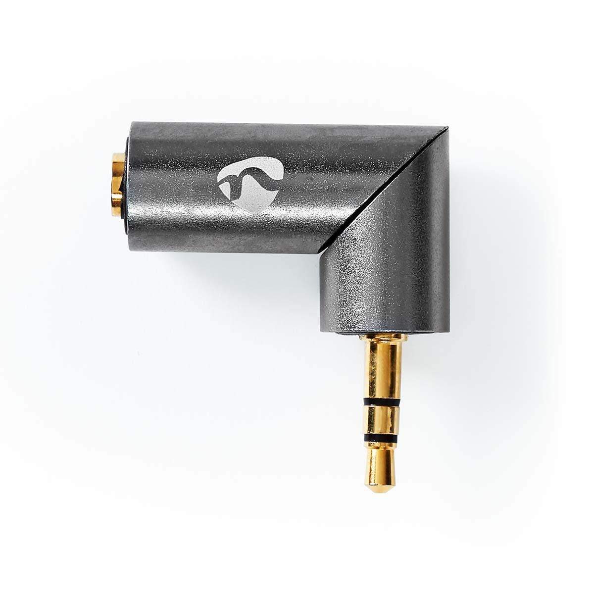 Stereo Audio Adapter | 3.5 mm Hanstik | 3.5 mm Hunstik | Guldplateret | Lige | Metal | Guld / Gun Metal Grå | 1 stk. | Cover Win