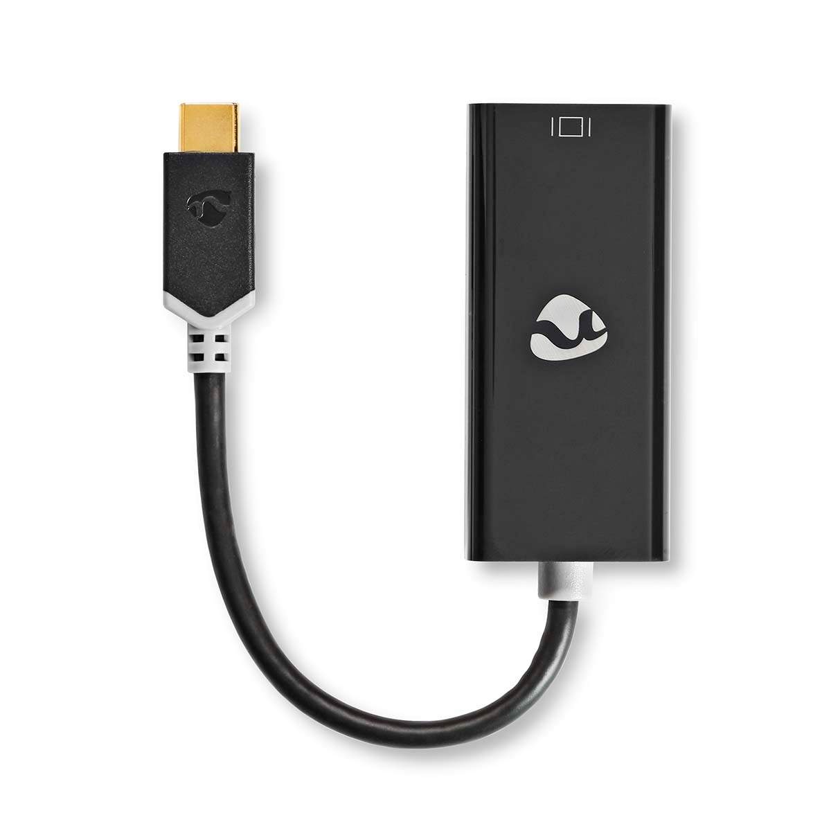 USB-C™ Adapter | USB 3.2 Gen 1 | USB-C™ Han | Mini DisplayPort Hunstik | 0.20 m | Runde | Guldplateret | PVC | Antracit | Window
