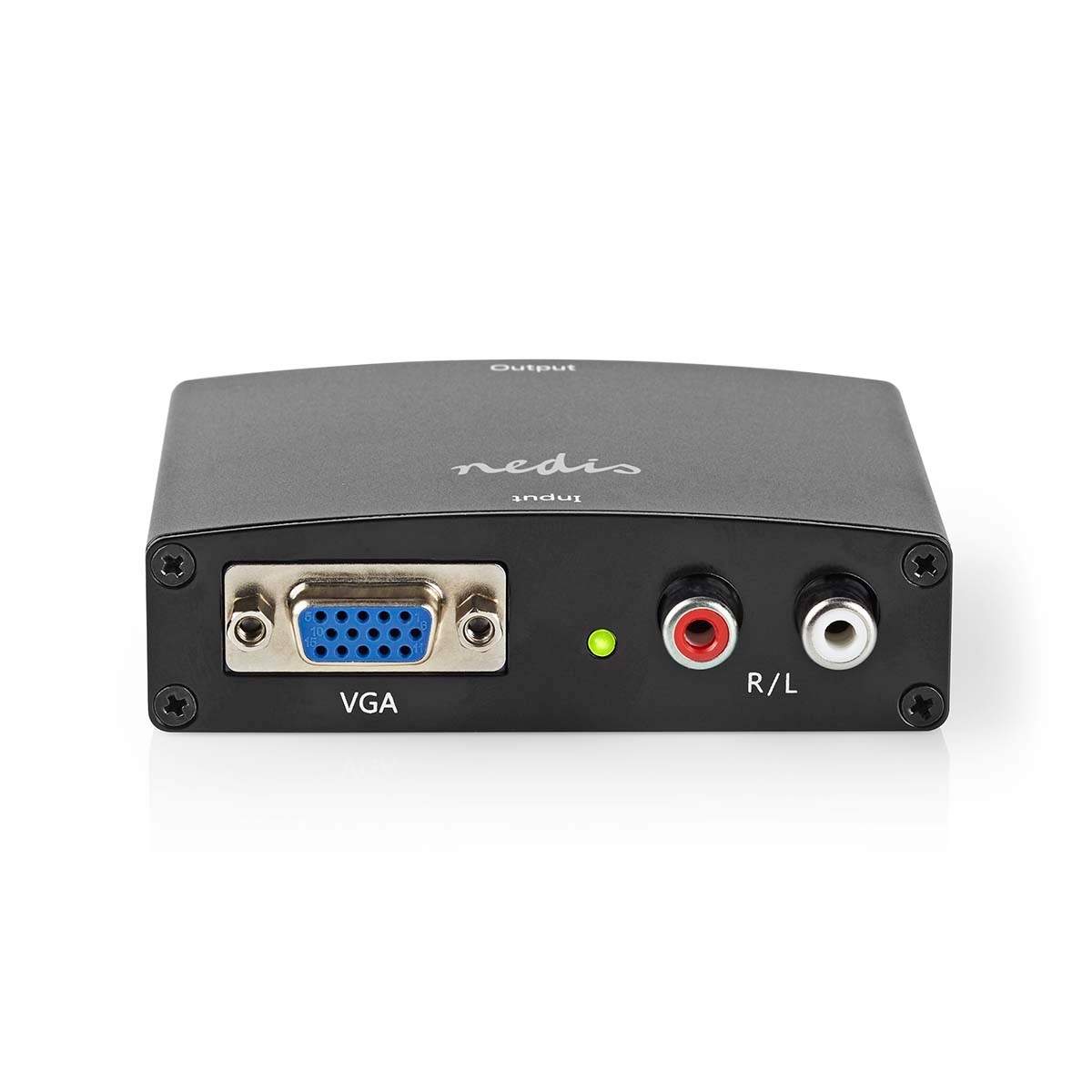 HDMI ™ Converter | VGA Female / 2x RCA Hun | HDMI™ Output | 1-vejs | 1080p | 1.65 Gbps | Aluminium | Antracit