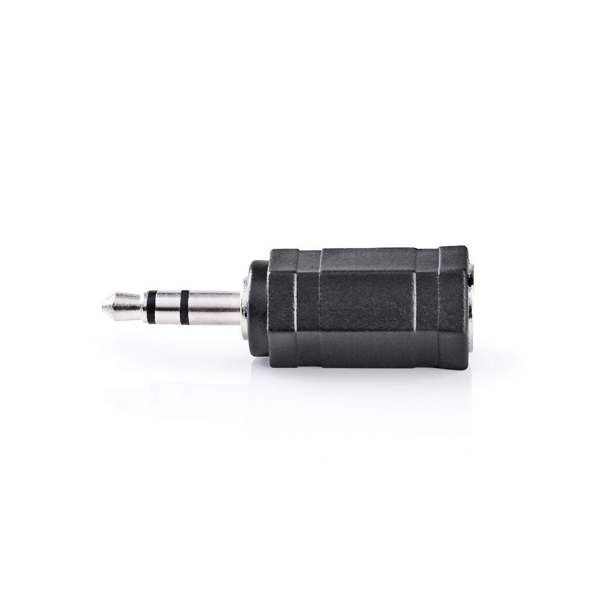 Stereo Audio Adapter | 3.5 mm Hanstik | 2.5 mm Hun | Nikkelplateret | Lige | Metal | Sort | 1 stk. | Blister