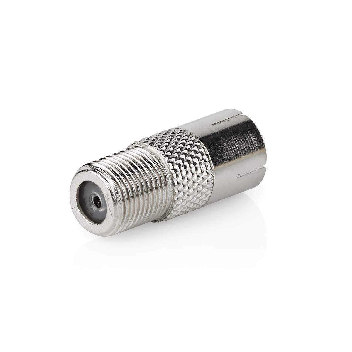 Satellit & Antenne adapter | F Hun | IEC (Coax) Hun | Nikkelplateret | 75 Ohm | Lige | Metal | Sølv | 10 stk. | Konvolut