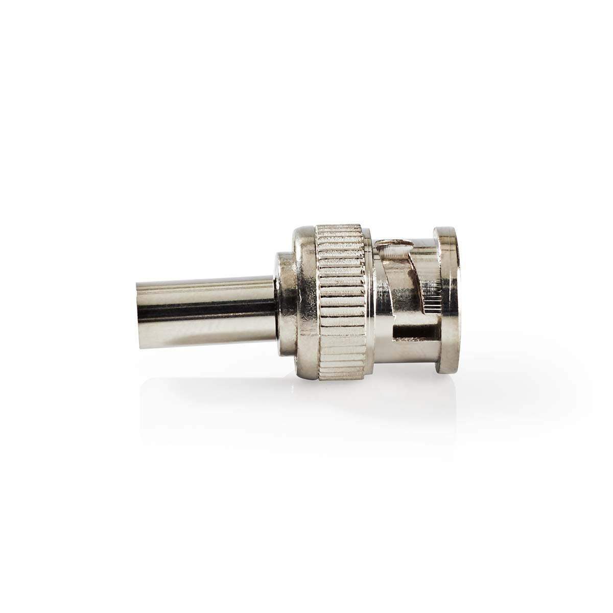 Nedis - BNC-stik | Lige | Han | Nikkelplateret | 50 Ohm | Krymp | Kabeldiameter: 6.0 mm | Stål | Sølv | 25 stk. | Konvolut - CVVC01905ME