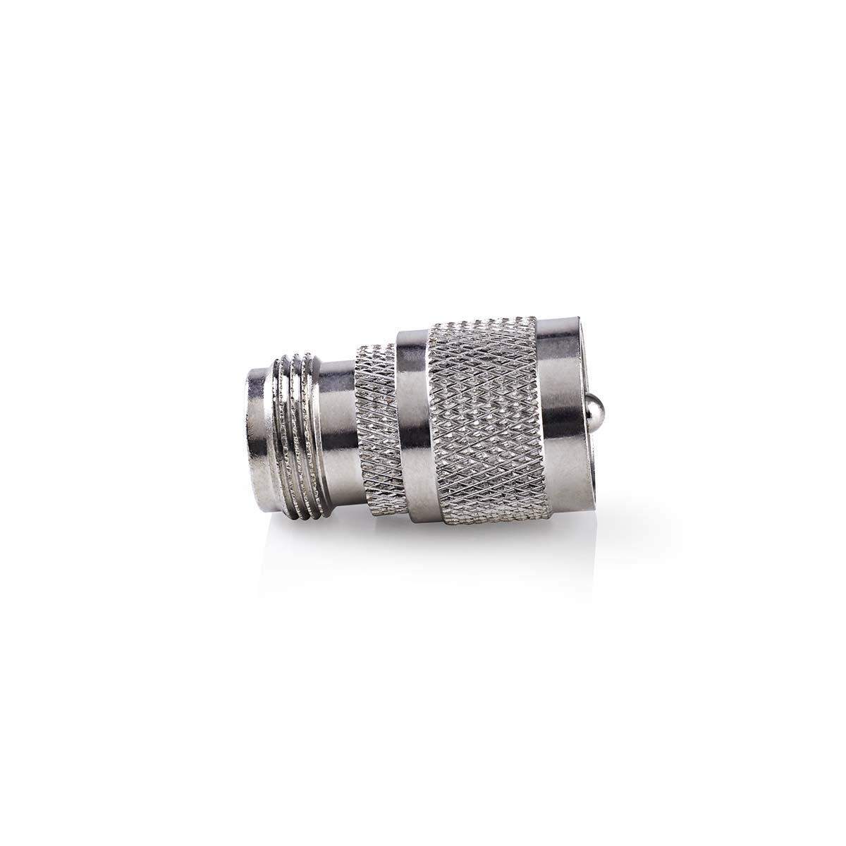 Satellit & Antenne adapter | PL259 Han | N Hun | Nikkelplateret | 75 Ohm | Lige | Metal | Sølv | 10 stk. | Konvolut