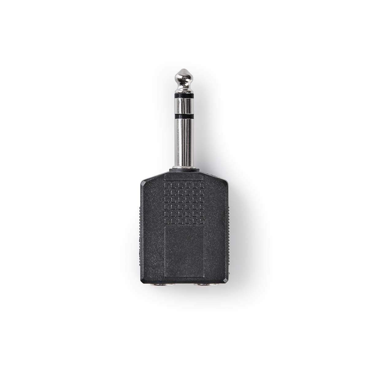 Nedis Stereo Audio Adapter | 6.35 mm Hanstik | 2x 6.35 mm Hunstik | Nikkelplateret | Lige | ABS | Sort | 10 stk. | Konvolut
