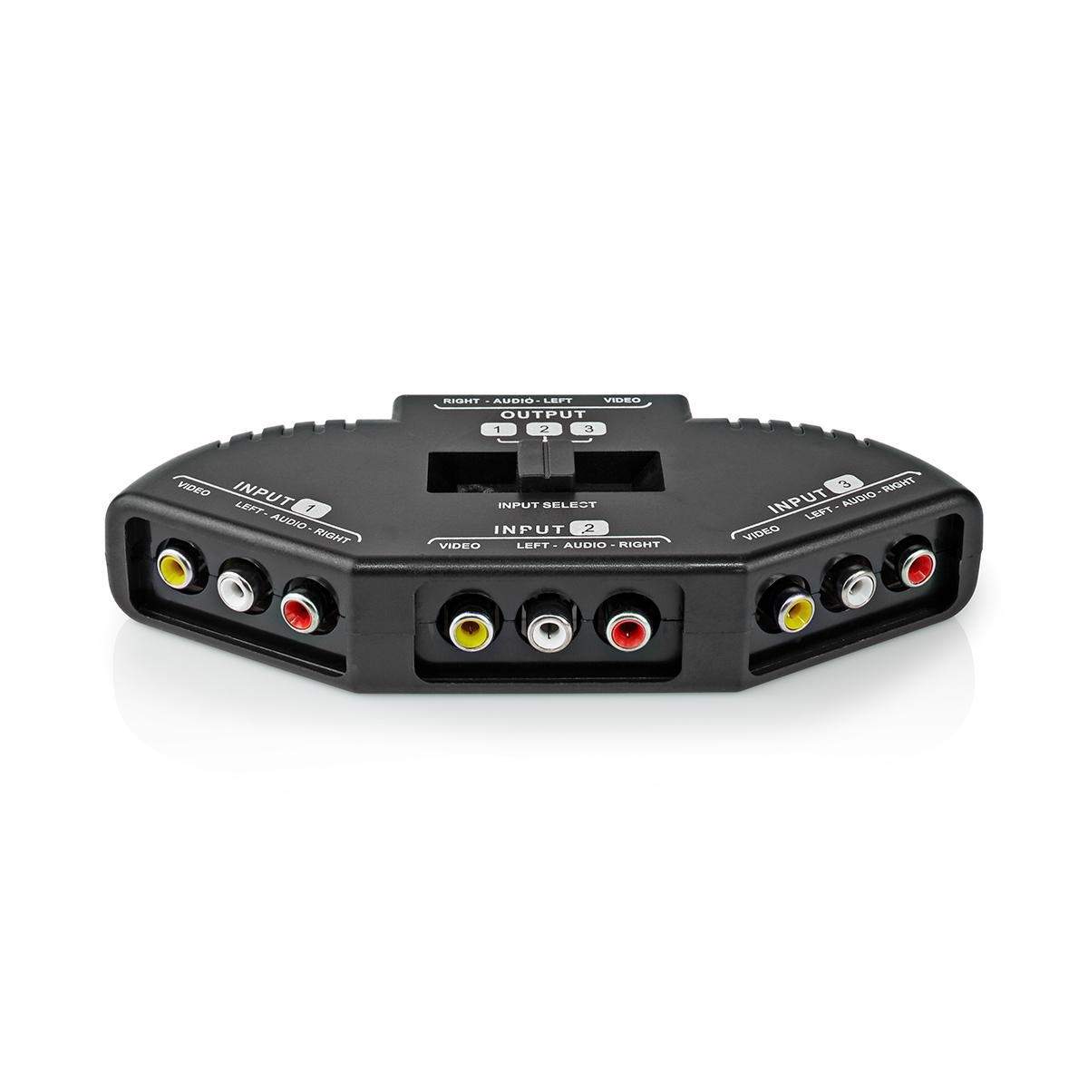 Alternativ bild 1 för Nedis VSWI2403BK - video/audio switch - 3 ports