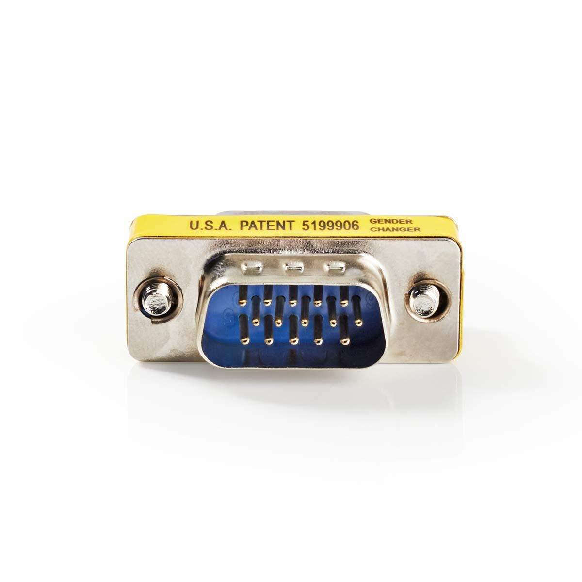 VGA-adapter | VGA Han | VGA Han | Nikkelplateret | Lige | Metal | Metal | Plastikpose