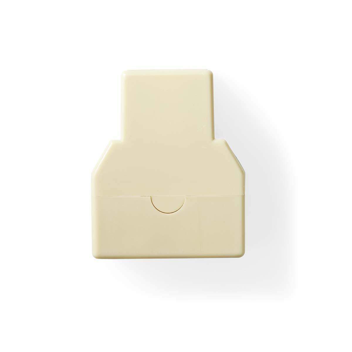 Telecom Wall Box | Tilslutnings Type: RJ11 | RJ11 Hunstik | 2x RJ11 (4/6) Hun | Splitter | ABS | Elfenben