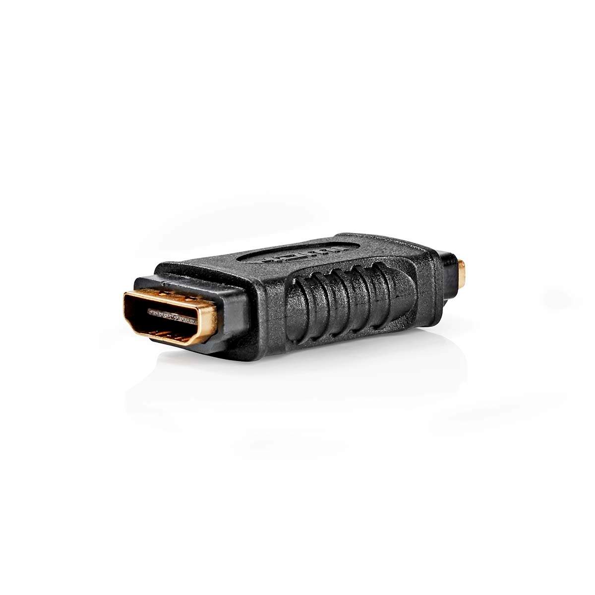 Nedis HDMI™ Adapter | HDMI ™ -udgang | HDMI ™ -udgang | Guldplateret | Lige | Plastik | Sort | 1 stk. | Box