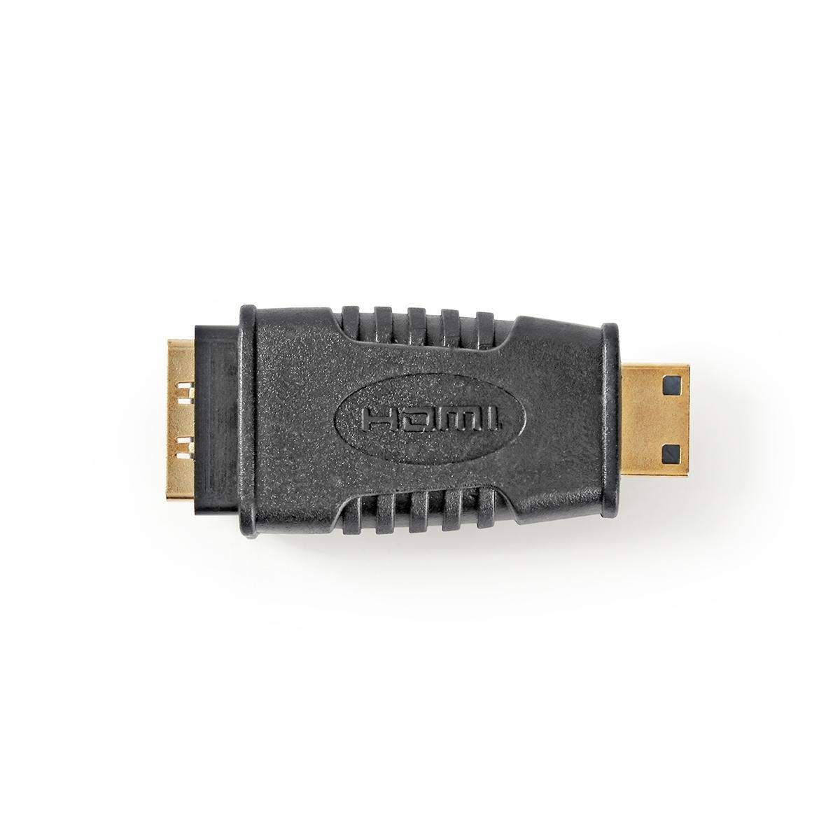 HDMI™ Adapter | HDMI™ Mini-stik | HDMI ™ -udgang | Guldplateret | Lige | ABS | Sort | 1 stk. | Blister