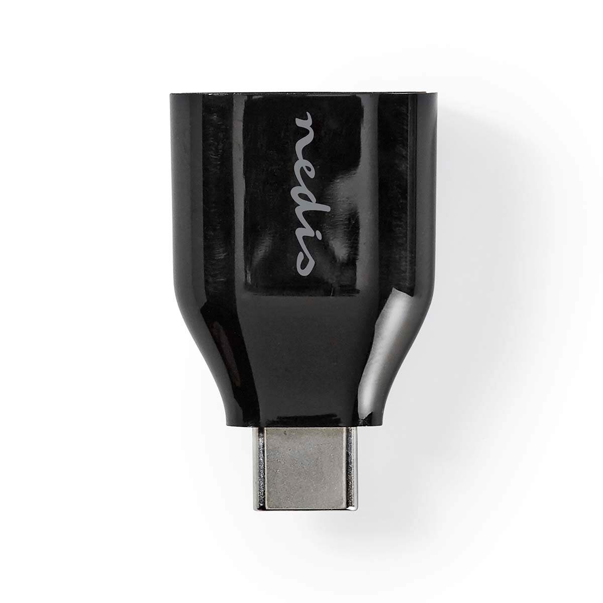 Nedis USB-C™ Adapter | USB 3.2 Gen 1 | USB-C™ Han | USB-A Hun | 5 Gbps | Runde | Nikkelplateret | Sort | Box