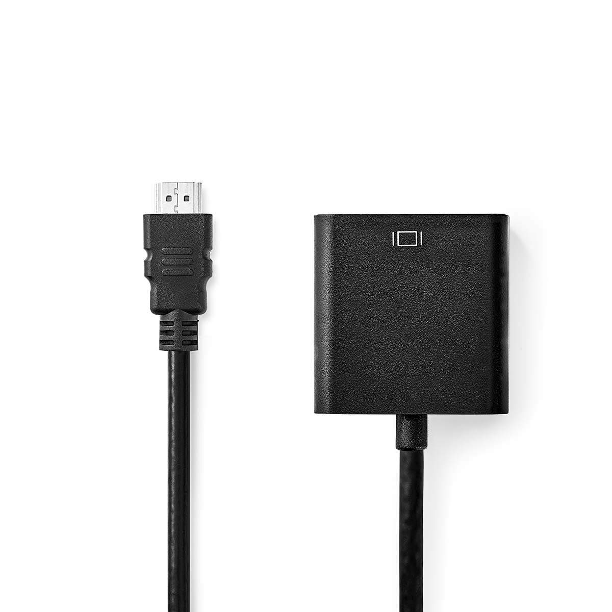 Nedis - HDMI™ Adapter | HDMI™ Stik | VGA Hun / 3.5 mm Hunstik | Nikkelplateret | Lige | ABS | Sort | 1 stk. | Box - CCGB34900BK02