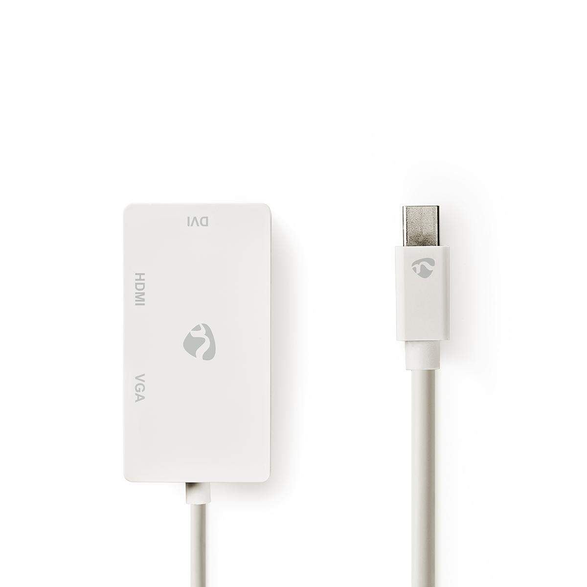Mini DisplayPort kabel | DisplayPort 1.2 | Mini DisplayPort han | DVI-D 24+1-Pins Hun / HDMI™ Input / VGA Hun | 21.6 Gbps | Nikk