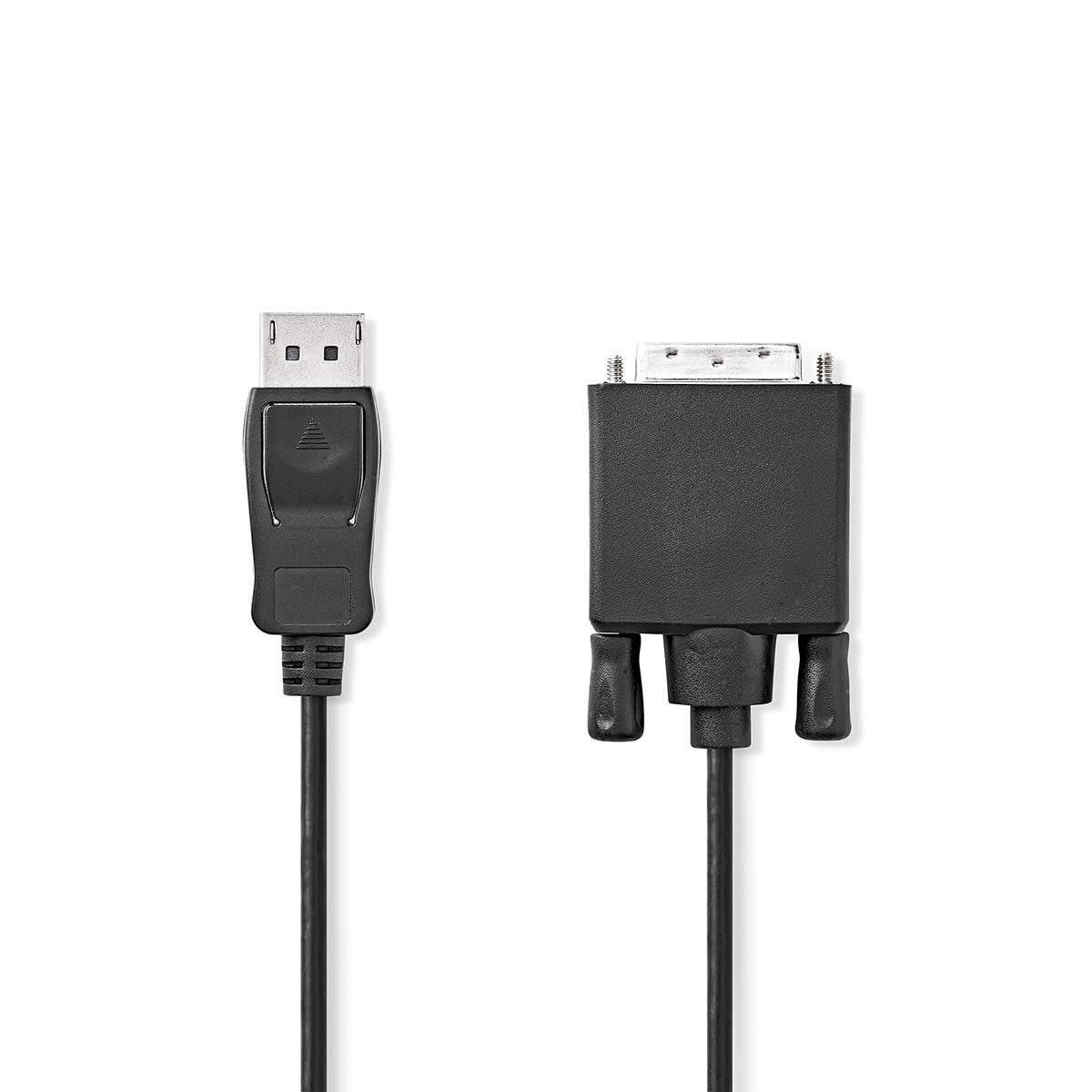 Displayport kabel | DisplayPort Han | DVI-D 24 + 1-pin han | 1080p | Nikkelplateret | 2.00 m | Runde | PVC | Sort | Box