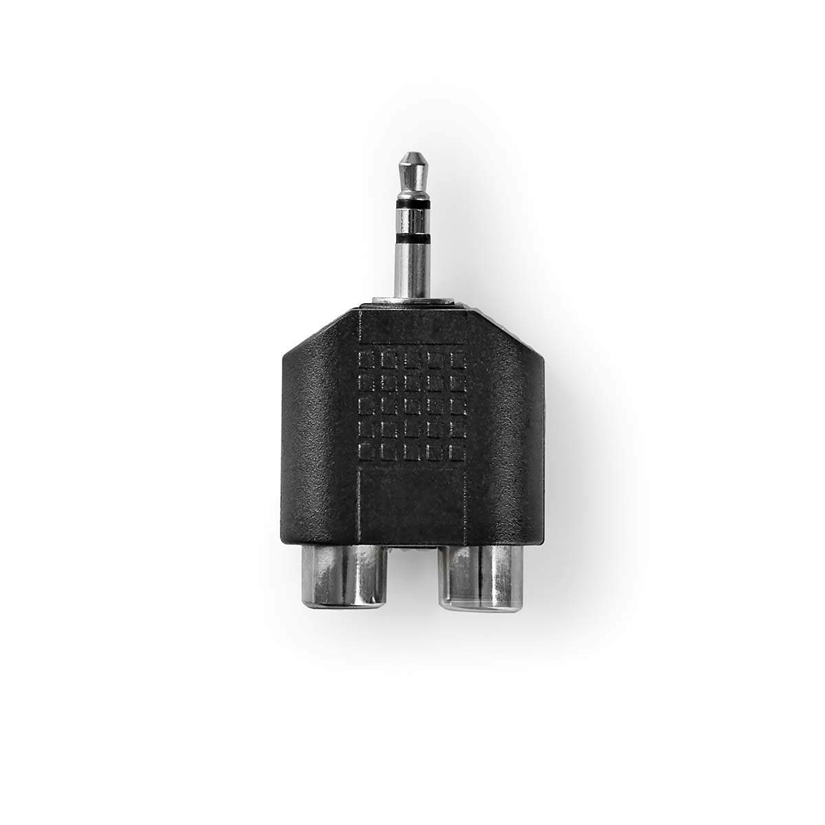 Stereo Audio Adapter 3.5 mm Hane 2x RCA Hona Nickelplaterad Rak ABS Svart 1 st. Låda | Hem & Hobby | Pryloteket