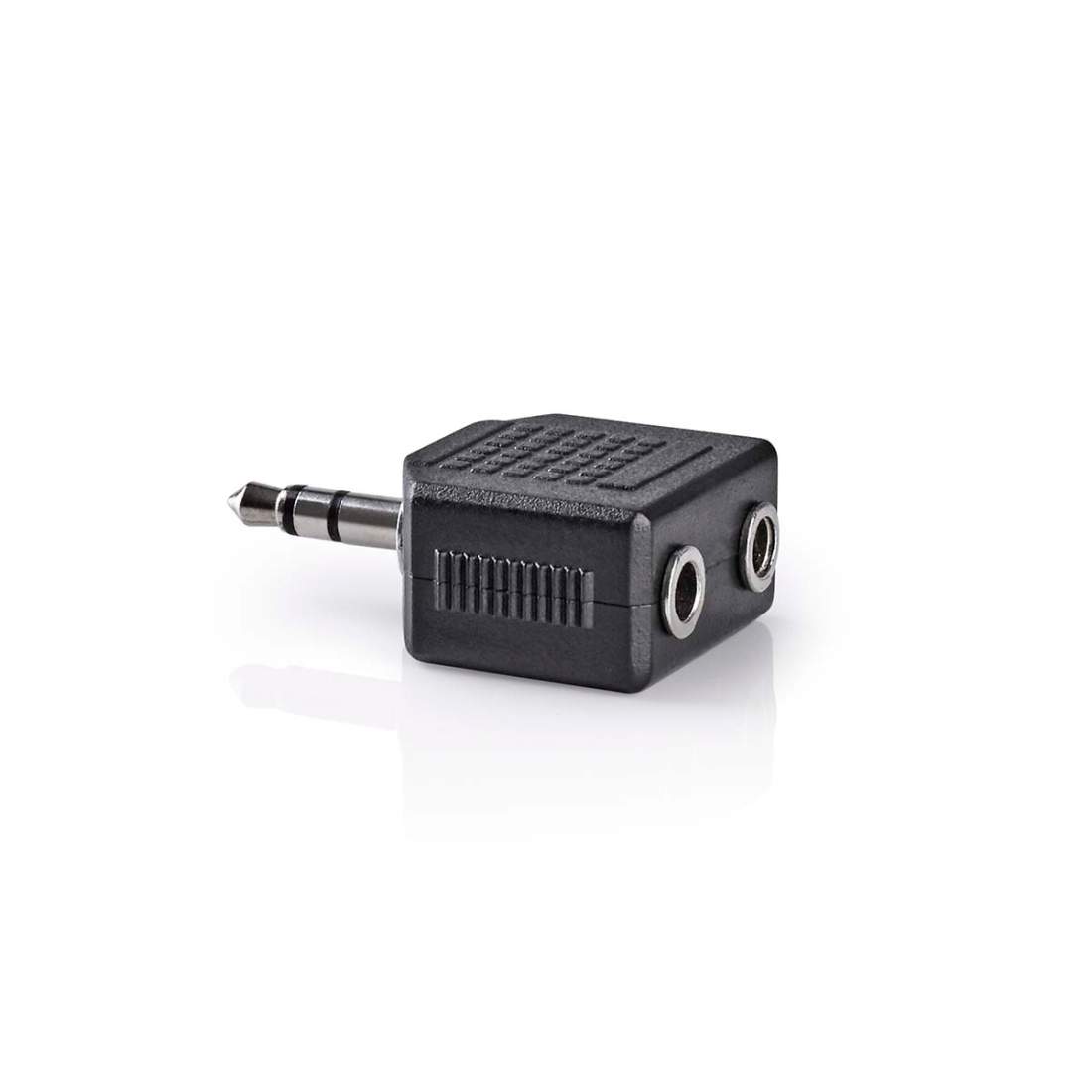 Stereo Audio Adapter 3.5 mm Hane 2x 3.5 mm, Hona Nickelplaterad Rak ABS Svart 1 st. Låda | Elektronik - Kablar & Adaptrar - Kablar - Ljudkablar | Pryloteket