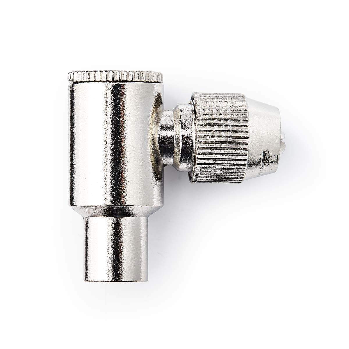 IEC (Coax) Stik | Vinklet | Han | Nikkelplateret | 75 Ohm | Skru | Kabeldiameter: 7.0 mm | Metal | Sølv | 2 stk. | Konvolut