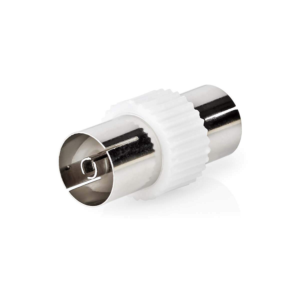 Satellit & Antenne adapter | IEC (Coax) Hun | IEC (Coax) Hun | Nikkelplateret | 75 Ohm | Lige | Metal / Plastik | Hvid | 1 stk.