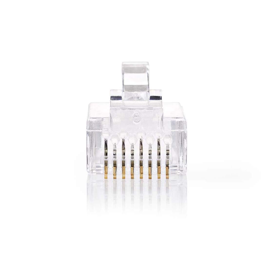 RJ45-kontakt RJ45 Pass Through Strandad UTP CAT5 Rak Guldplaterad 10 st. PVC Transparent Plastpåse | Elektronik - Kablar & Adaptrar - Kablar | Pryloteket