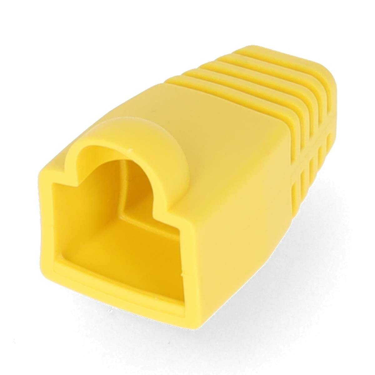 Trækaflastningskappe | RJ45 | PVC | Gul | Plastikpose | 10 stk.